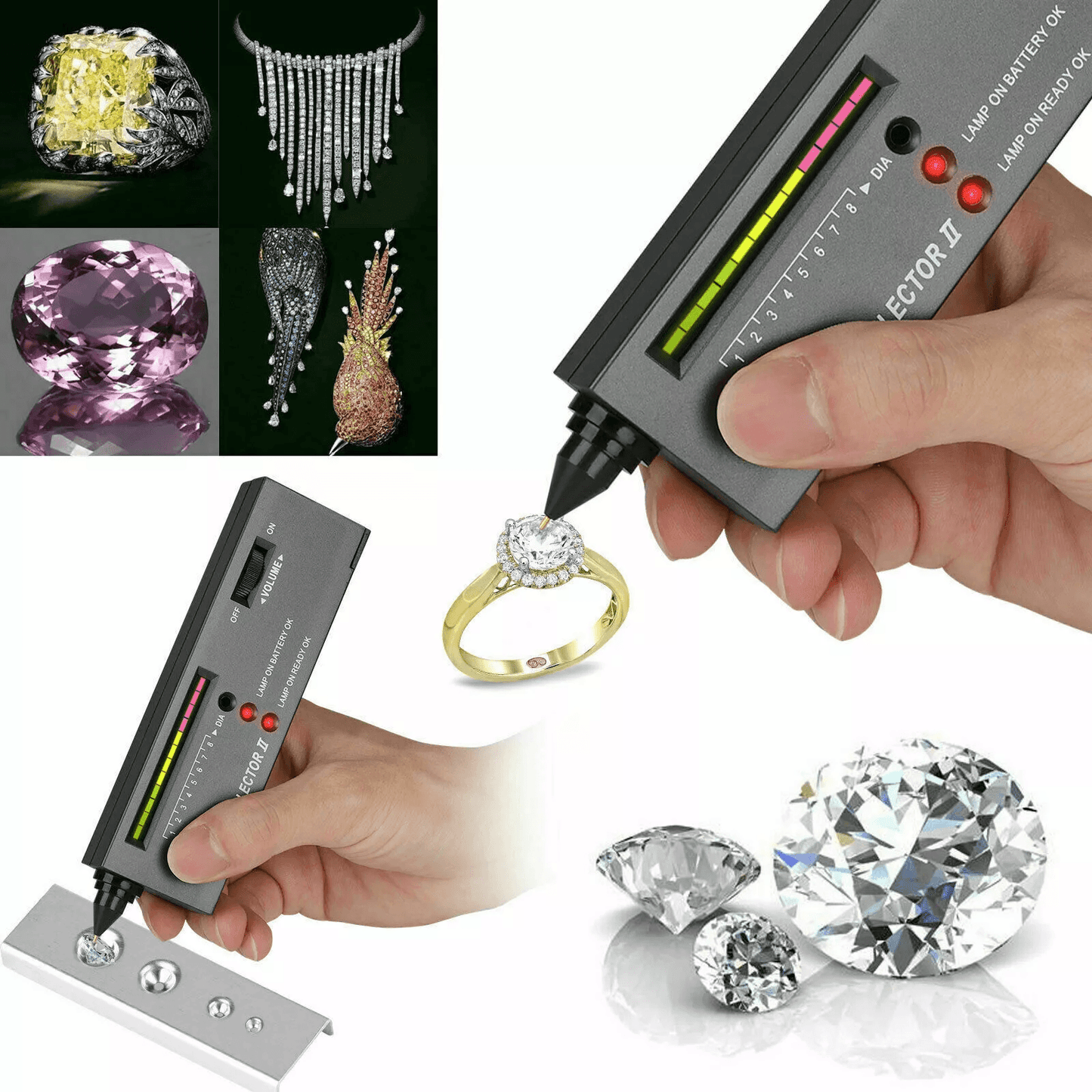 Diamond Tester Gold Silver Selector Tool Digital Electronic Gemstone Testing Kit For Jewelry Crysta 1