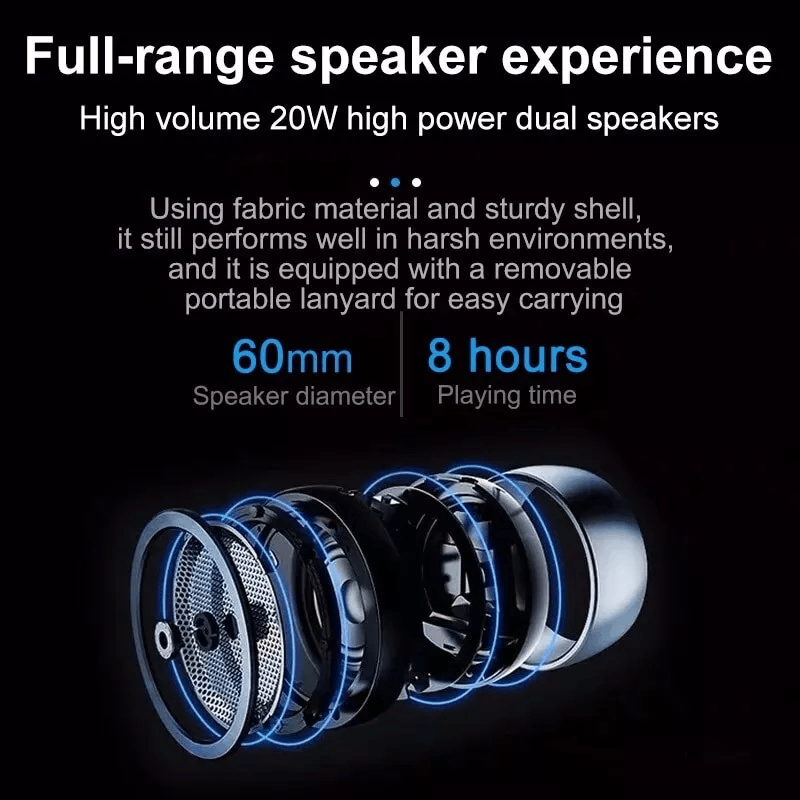 Bluetooth Wireless Portable Speaker Waterproof Stereo Bass 10m Range FM Radio  TF Card Support 3