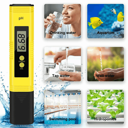 Digital PH Meter Tester for Water, Pool, Aquarium, Wine & Hydroponics, Portable Pocket Design