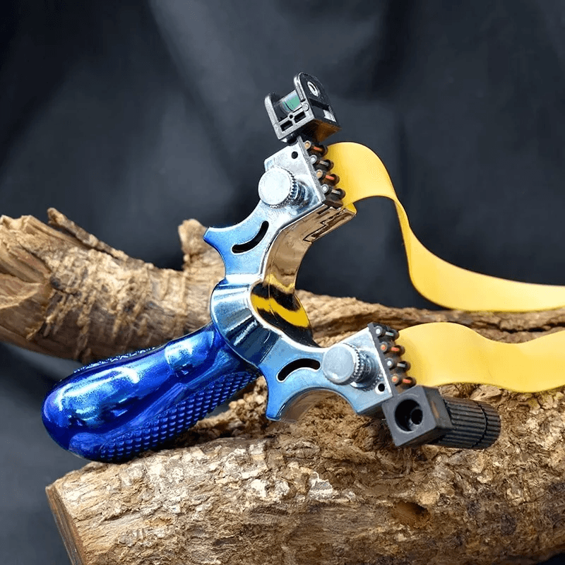 Hunting Professional Catapult Laser Slingshot With Rubber Aim Point Target Ergonomic Design Precisi 2