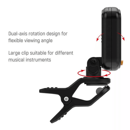ClipOn LCD Digital Tuner For Guitar Bass Violin Ukulele AT01A Chromatic Vibration Tuner With Color  6