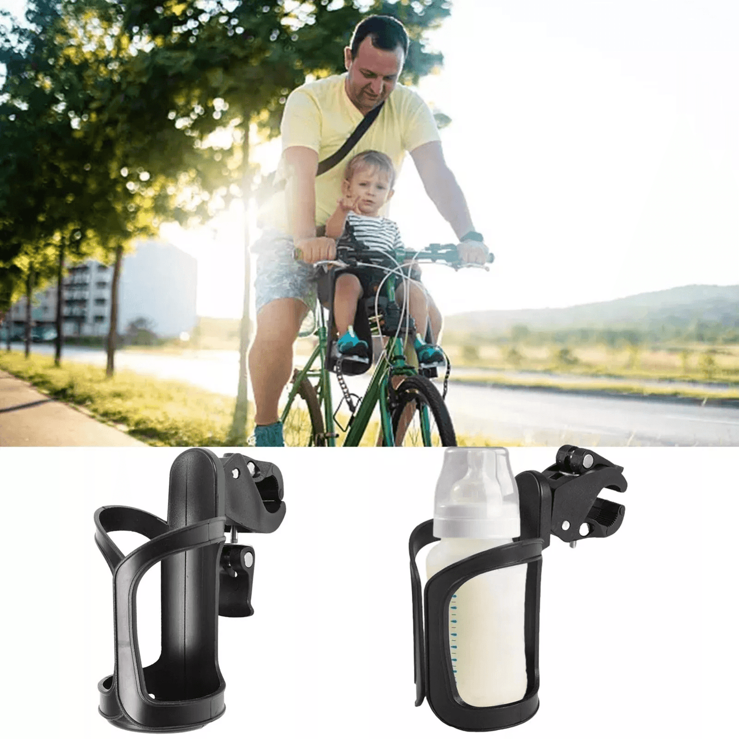 Durable Bike Cup Holder for Cycling Beverage, Water Bottle Cage Mount