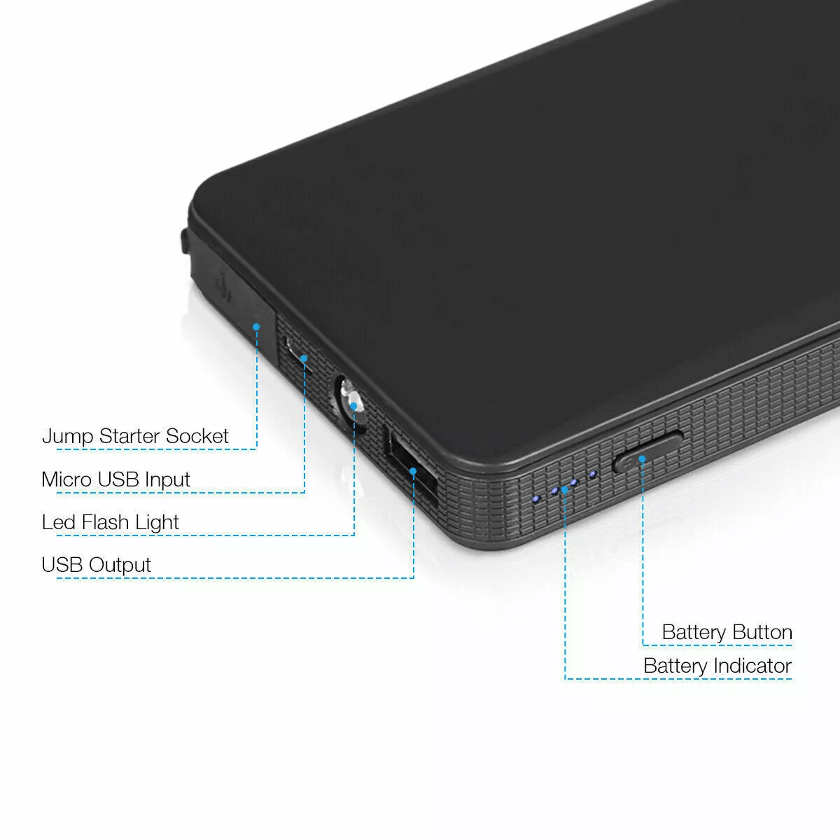 20000mAh Car Jump Starter Jumper Box Portable Battery Charger Power Bank For Vehicles With LED Disp 2