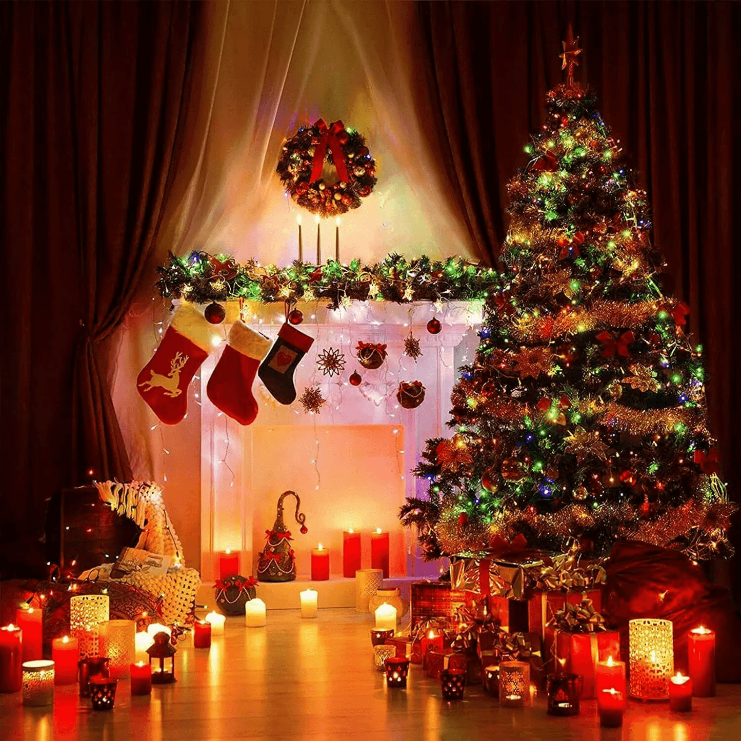 Xmas LED Fairy String Lights Waterproof Christmas Tree Lights For Indoor  Outdoor Home Decor 5