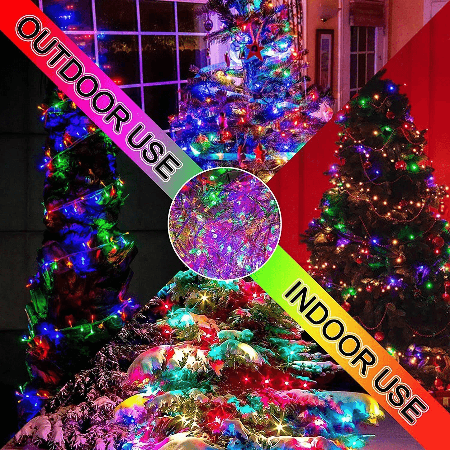 Xmas LED Fairy String Lights Waterproof Christmas Tree Lights For Indoor  Outdoor Home Decor 7