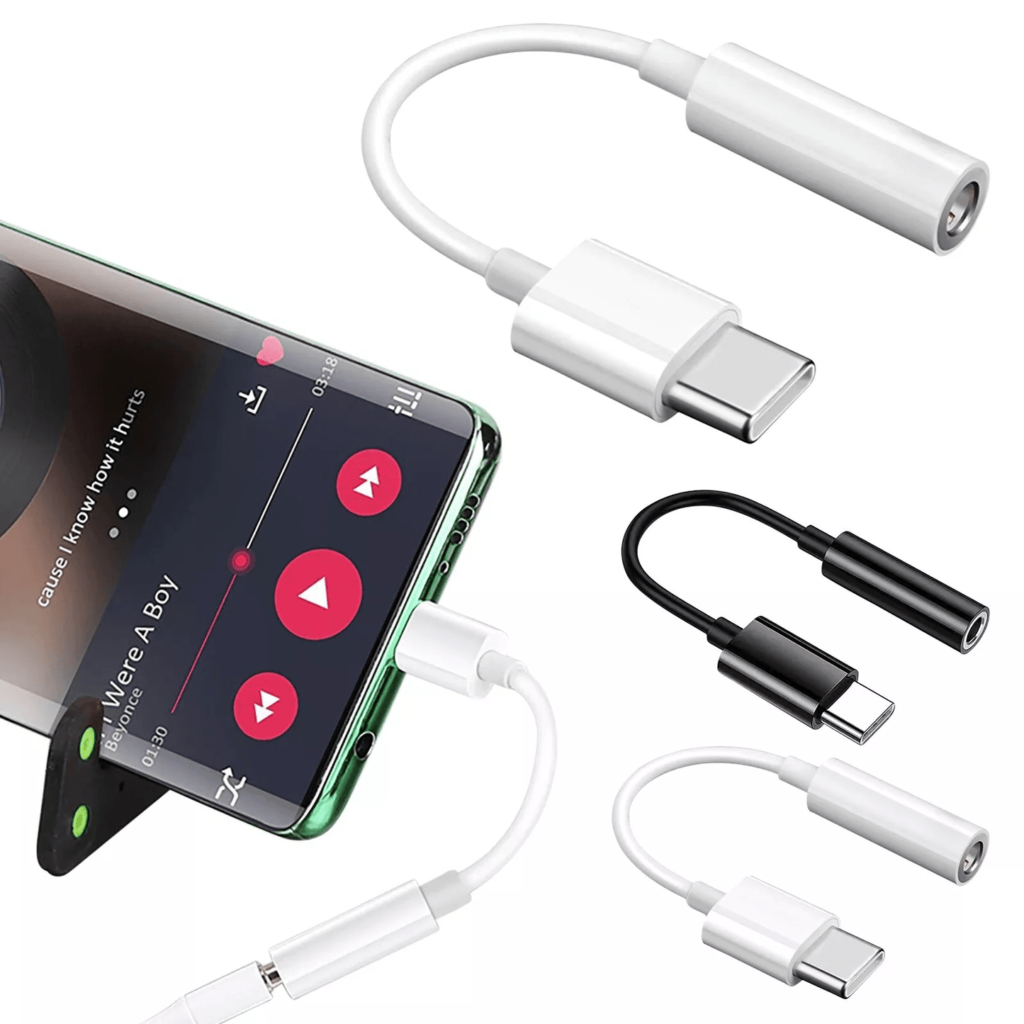 Type C Adapter Port Aux Audio Jack Earphone Headphone Cable USB Universal Compatibility 1