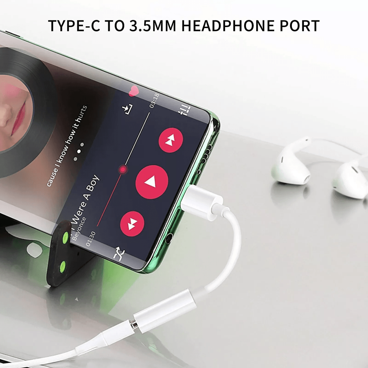 Type C Adapter Port Aux Audio Jack Earphone Headphone Cable USB Universal Compatibility 3