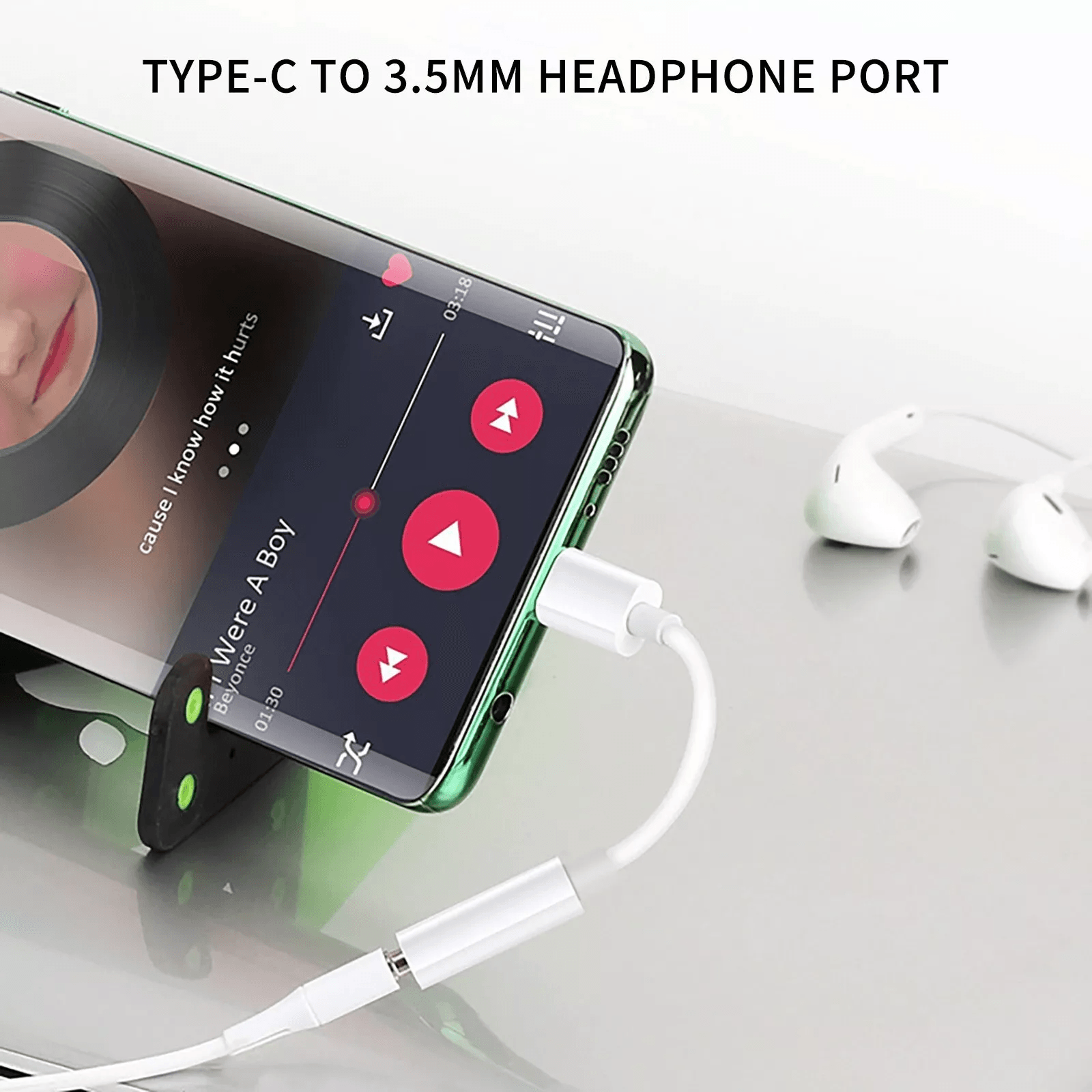 Type C Adapter Port Aux Audio Jack Earphone Headphone Cable USB Universal Compatibility 3