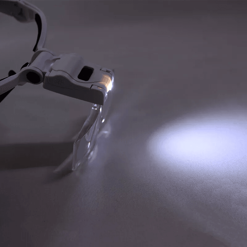 LED Jewelers Head Headband Magnifier With Light  Illuminated Visor Magnifying Glasses Loupe For Rea 1
