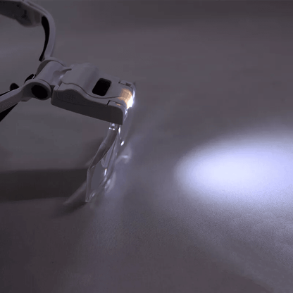 LED Jewelers Head Headband Magnifier With Light  Illuminated Visor Magnifying Glasses Loupe For Rea 1