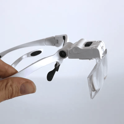 LED Jewelers Head Headband Magnifier With Light  Illuminated Visor Magnifying Glasses Loupe For Rea 6