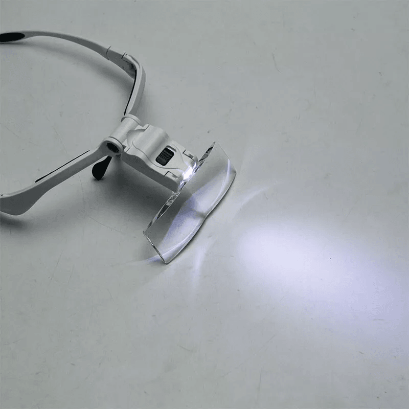 LED Jewelers Head Headband Magnifier With Light  Illuminated Visor Magnifying Glasses Loupe For Rea 2