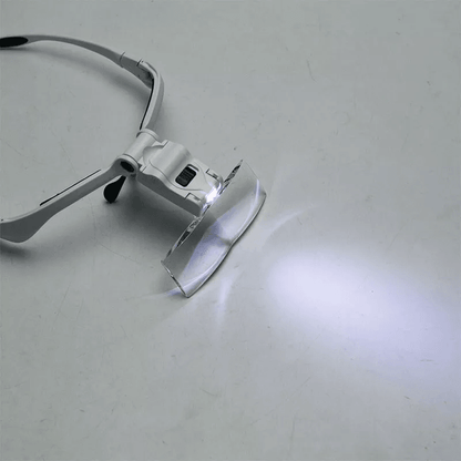 LED Jewelers Head Headband Magnifier With Light  Illuminated Visor Magnifying Glasses Loupe For Rea 2