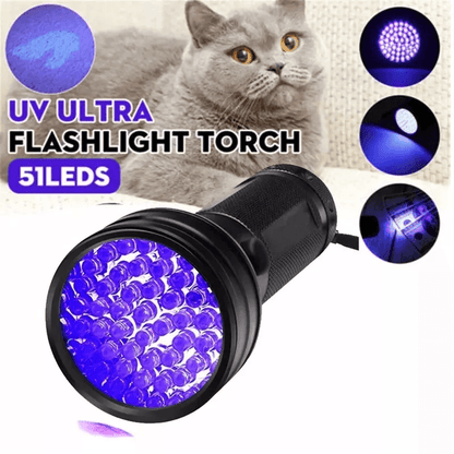 Shustar UV Tracker 51 LED Flashlight Blacklight UV Ultra Violet Light for Inspection & Hunting