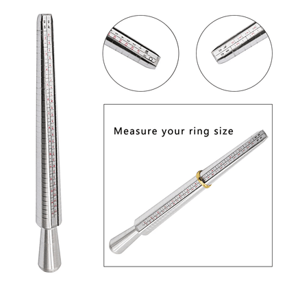 Metal Ring Sizer Gauge Mandrel  Finger Sizing Measure Stick For Accurate Jewelry Ring Measurement 1