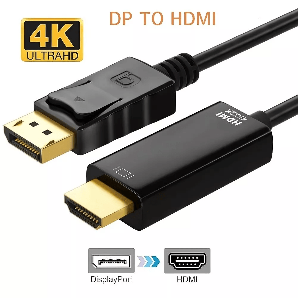 DisplayPort to HDMI Cable DP Adapter Converter for Audio Video