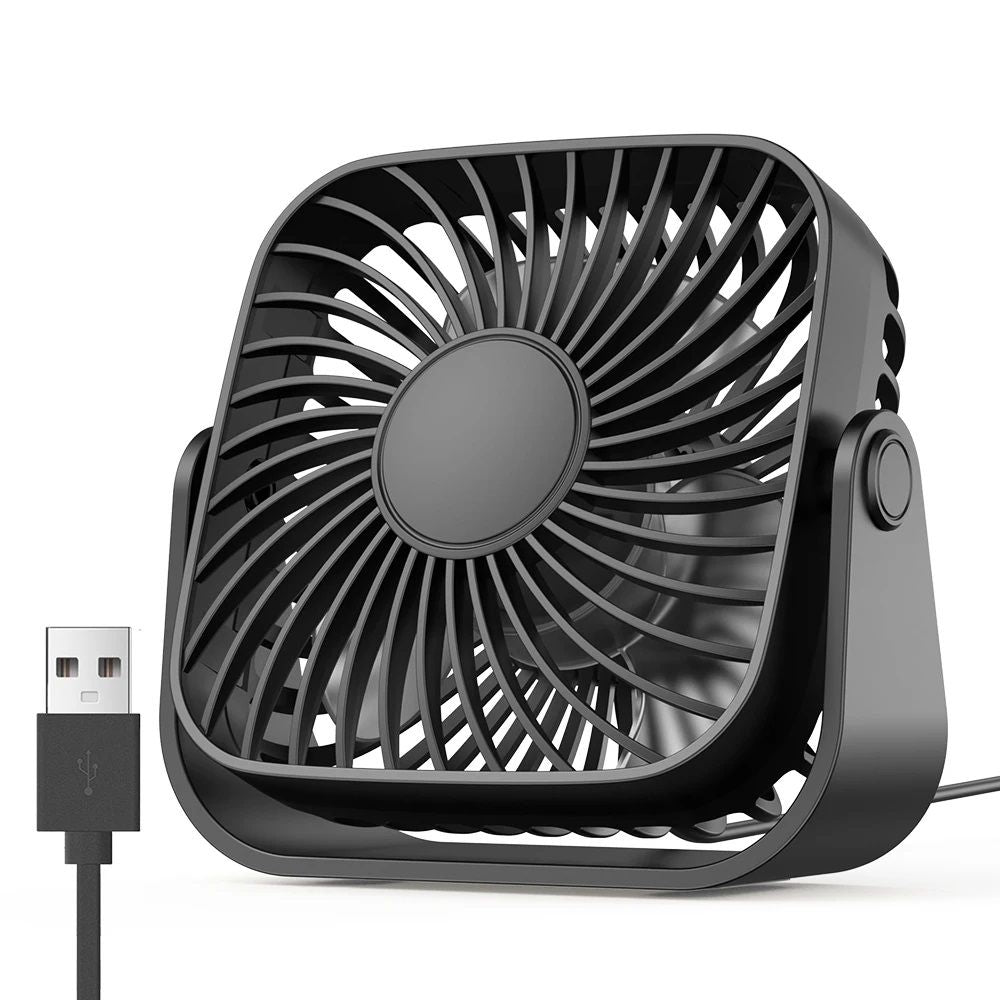 4Inch USB Mini Portable Fan For Camping  3Speed Quiet Desk Fan With 360Adjustment For Home Office   6