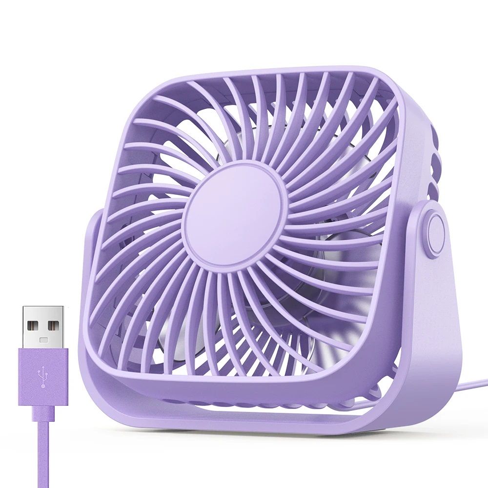 4Inch USB Mini Portable Fan For Camping  3Speed Quiet Desk Fan With 360Adjustment For Home Office   9