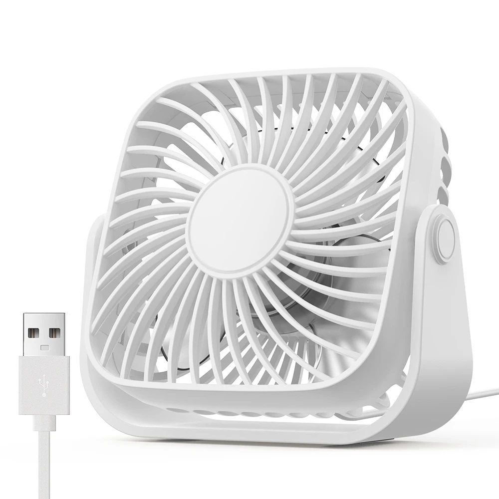 4Inch USB Mini Portable Fan For Camping  3Speed Quiet Desk Fan With 360Adjustment For Home Office   10