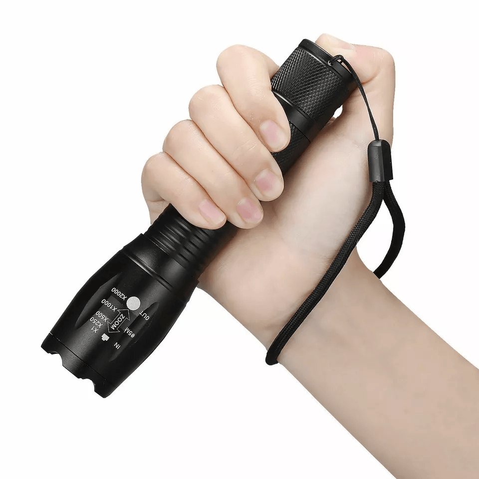 Military Grade Tactical Flashlight High Powered Zoomable Modes Aluminum Body LED Flashlight For Eme 3