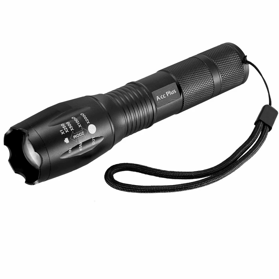 Military Grade Tactical Flashlight High Powered Zoomable Modes Aluminum Body LED Flashlight For Eme 5