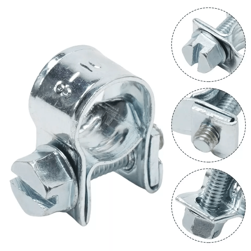 NEW Fuel Injection Gas Line Hose Clamps Clip Pipe Clamp Adjustable Stainless Steel Fasteners For Ve 3