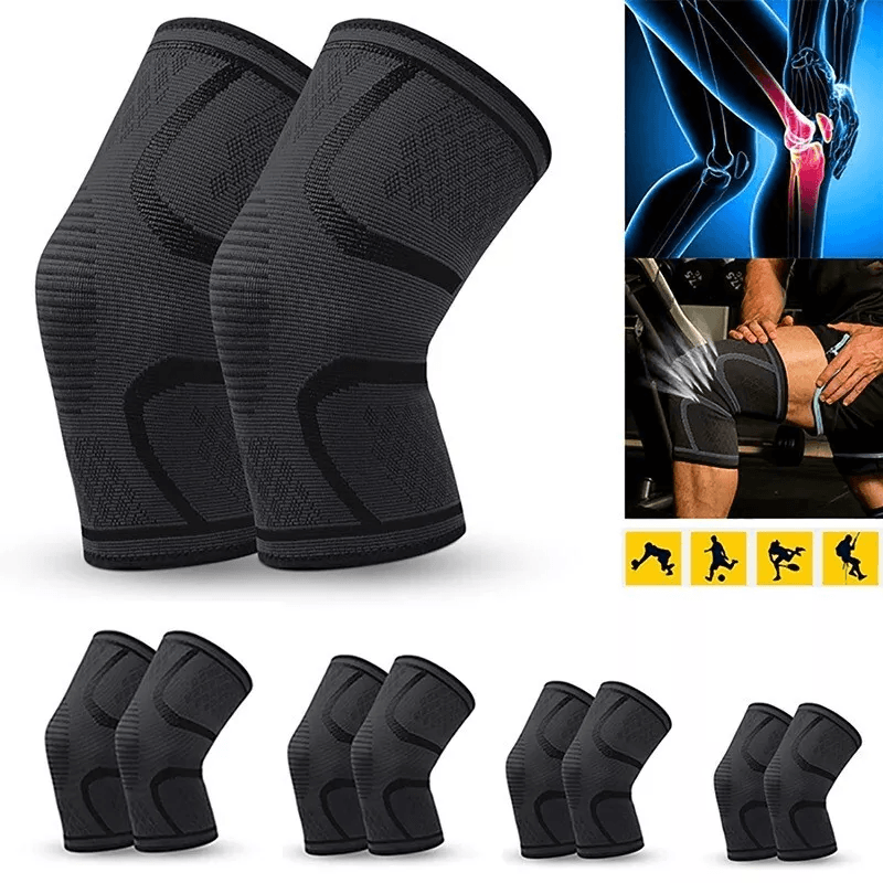 Knee Sleeves Copper Silver Compression Brace Support For Joint Injury Pain Relief And Sports Gym Us 3