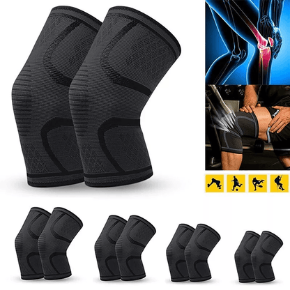 Knee Sleeves Copper Silver Compression Brace Support For Joint Injury Pain Relief And Sports Gym Us 3