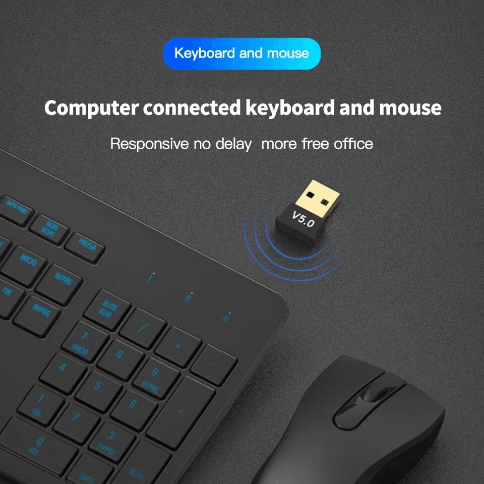 USB Bluetooth 50 Wireless Audio Music Stereo Adapter Dongle Receiver For TV PC Laptop Speaker Headp 3