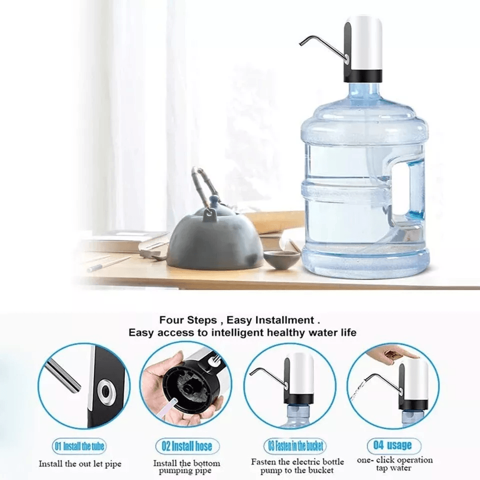 Electric Automatic Water Bottle Pump Dispenser  USB Charging Universal Switch For 5 Gallon Bottled  1