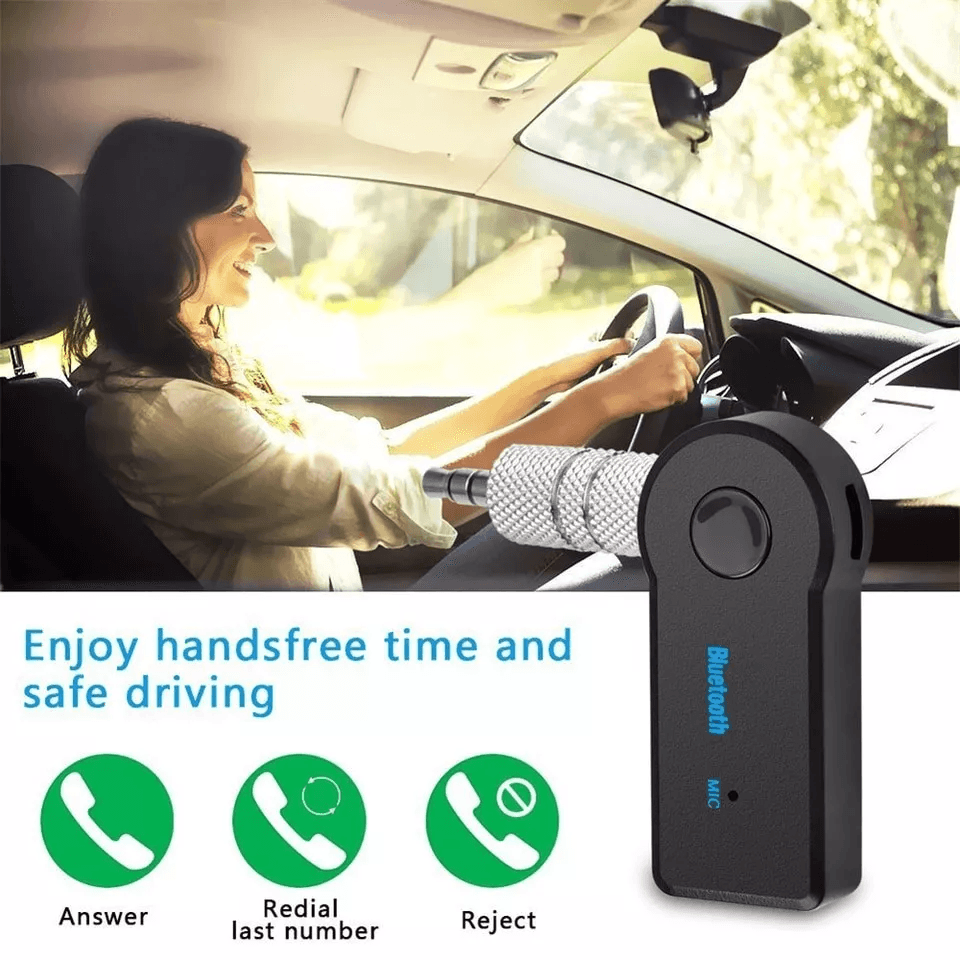 Wireless Bluetooth AUX Audio Stereo Music Car Receiver Adapter Hands Free Music Streaming  Calls Fo 3