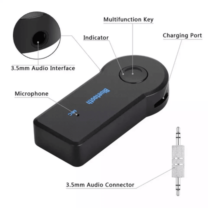 Wireless Bluetooth AUX Audio Stereo Music Car Receiver Adapter Hands Free Music Streaming  Calls Fo 2