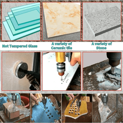 Diamond Hole Saw Drill Bit Set Electroplated Cutter For Glass Tile Porcelain And Ceramic Drilling 1