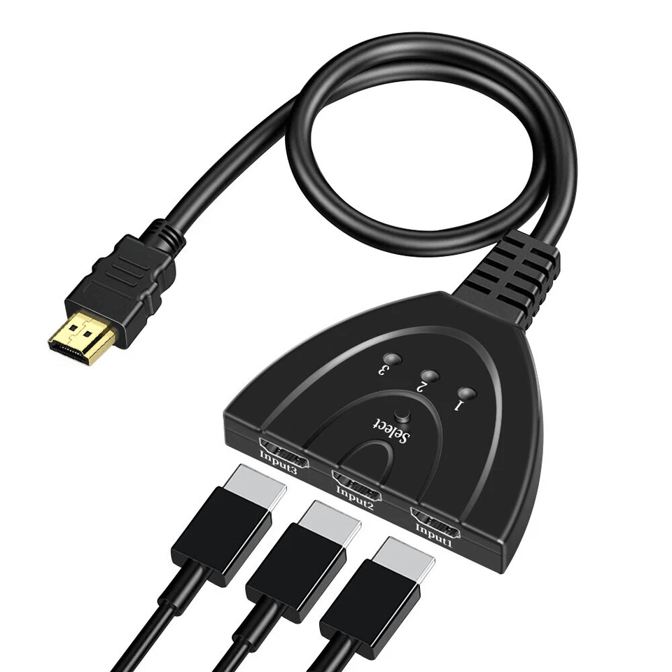 HDMI Splitter Cable Switcher HUB Adapter For HDTV PS4 Xbox Output 4K Video  Audio Suppor 2