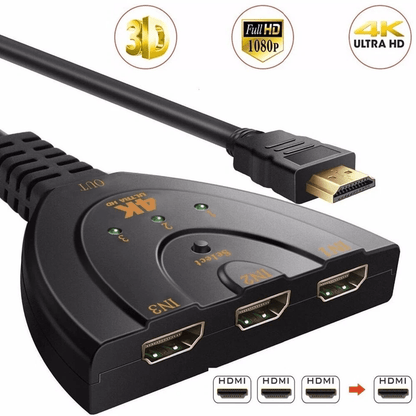 HDMI Splitter Cable Switcher HUB Adapter For HDTV PS4 Xbox Output 4K Video  Audio Suppor 1