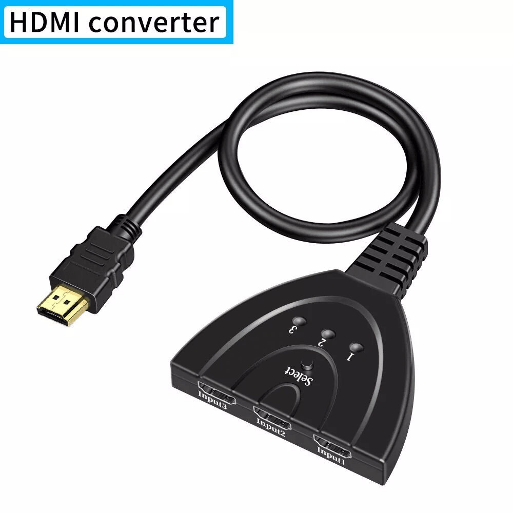 HDMI Splitter Cable Switcher HUB Adapter For HDTV PS4 Xbox Output 4K Video  Audio Suppor 5