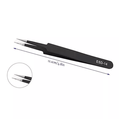 6Pcs ESD Antistatic Tweezers Set Precision Stainless Steel Tools For Electronics Maintenance And Re 5
