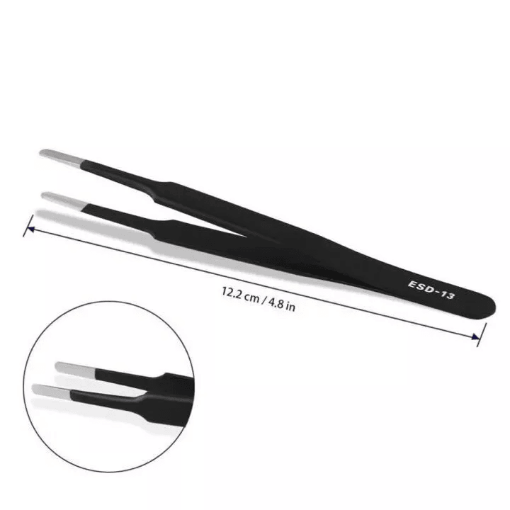 6Pcs ESD Antistatic Tweezers Set Precision Stainless Steel Tools For Electronics Maintenance And Re 8