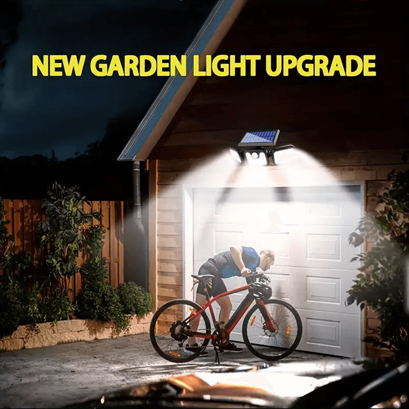 2 Pack LED Motion Sensor Solar Lights Outdoor  IP65 Waterproof Security Lamps With 3 Modes 270 Wide 4