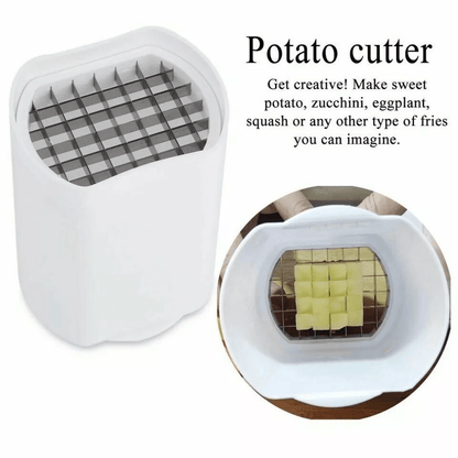 One Step New Kitchen French Fry Cutter, Potato Vegetable Fruit Slicer Tools for Effortless Slicing and Chopping
