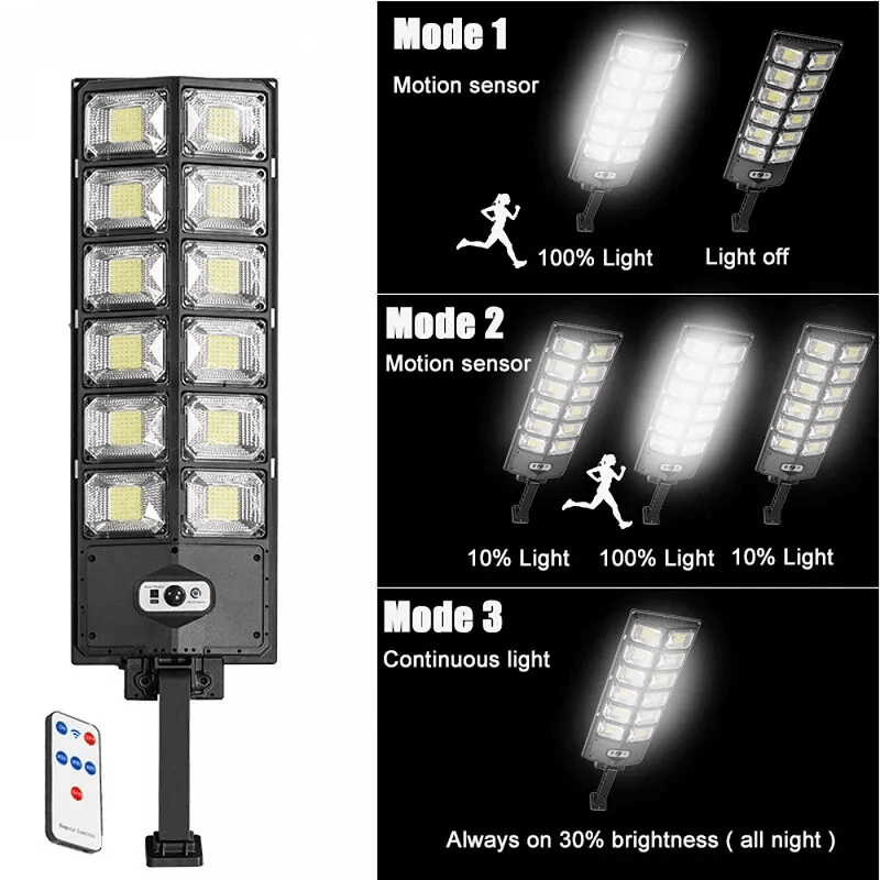 Solar Lights Outdoor 504 LED Motion Sensor Patio Lights IP65 Waterproof 3 ModesWallMounted Security 4