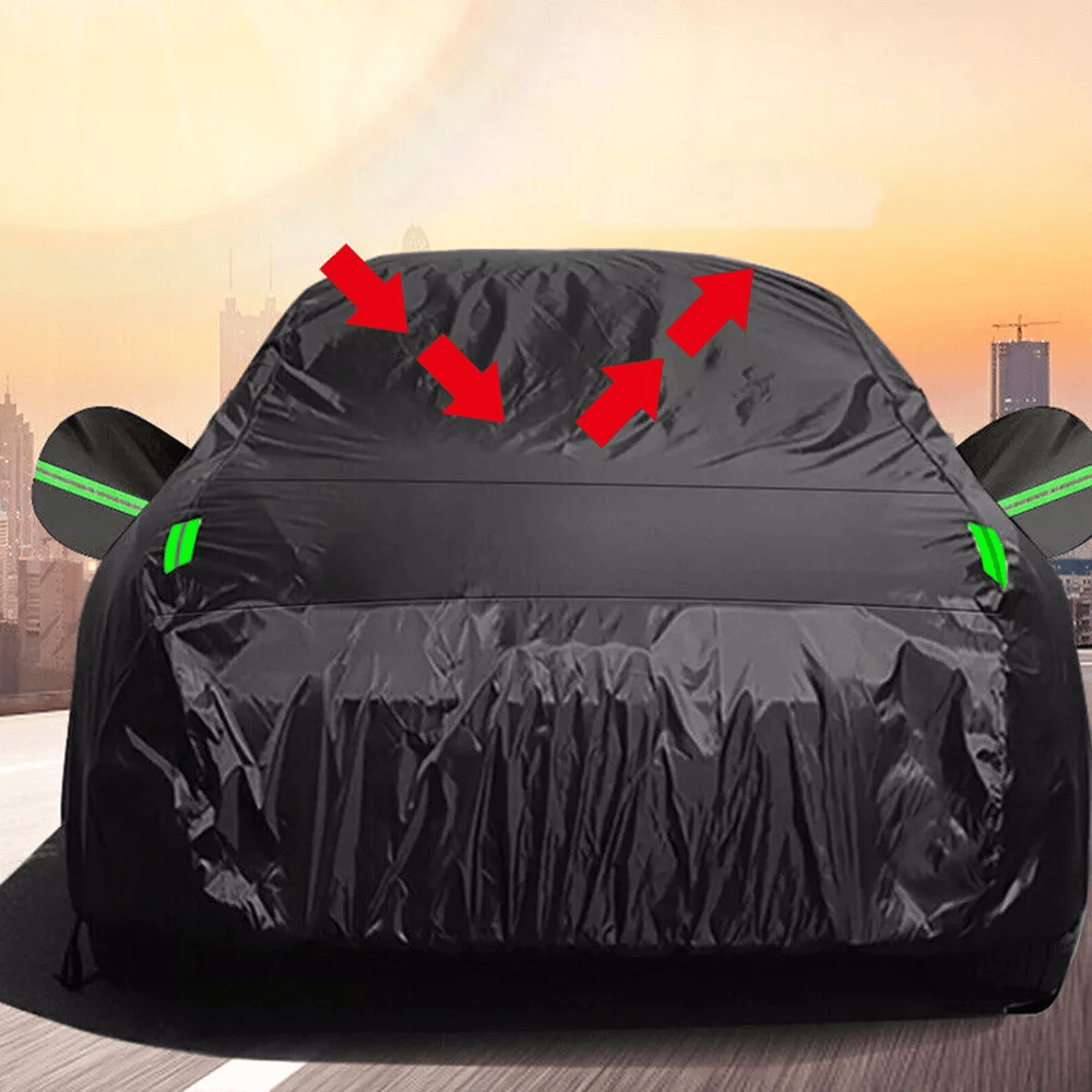 Heavy Duty Waterproof Car Cover Outdoor Protection UV Snow Rain Resistant With Windproof Straps Ref 8