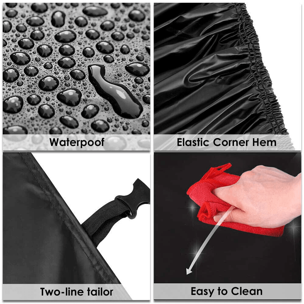 Heavy Duty Waterproof Car Cover Outdoor Protection UV Snow Rain Resistant With Windproof Straps Ref 11