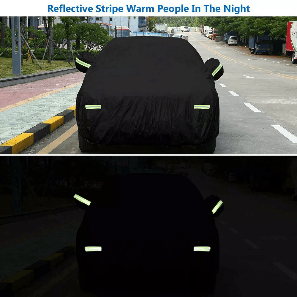 Heavy Duty Waterproof Car Cover Outdoor Protection UV Snow Rain Resistant With Windproof Straps Ref 9