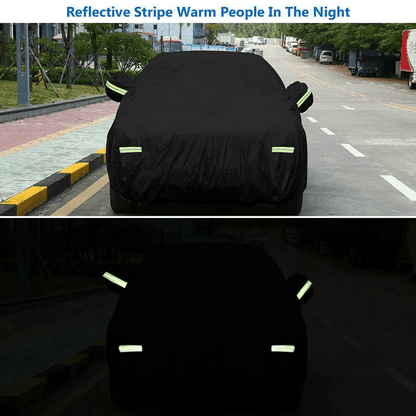 Heavy Duty Waterproof Car Cover Outdoor Protection UV Snow Rain Resistant With Windproof Straps Ref 9