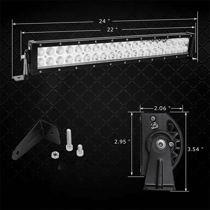 22 Inch 1200W LED Light Bar Dual Row Spot Flood Combo Beam Lamp For 4WD Truck SUV ATV OffRoad Work  6