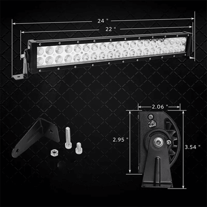 22 Inch 1200W LED Light Bar Dual Row Spot Flood Combo Beam Lamp For 4WD Truck SUV ATV OffRoad Work  6