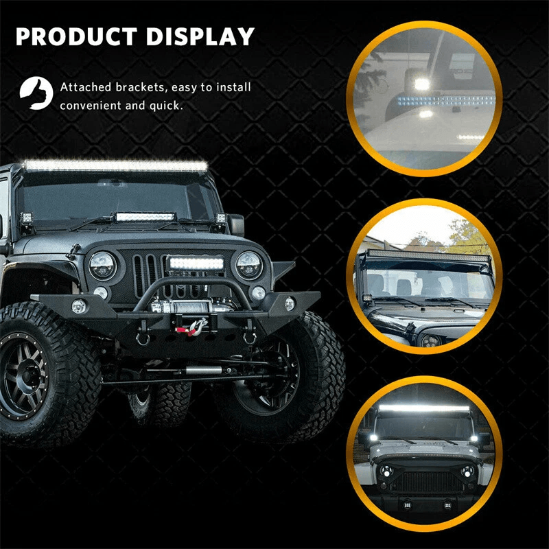 22 Inch 1200W LED Light Bar Dual Row Spot Flood Combo Beam Lamp For 4WD Truck SUV ATV OffRoad Work  5