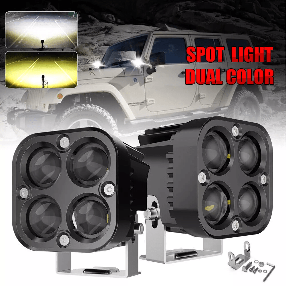 3Inch LED Cube Pods Work Lights Bar 40W Spot Fog Lamps for Jeep Offroad SUV ATV UTV Truck Boat 12V–24V Driving Lights
