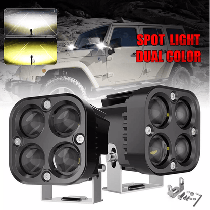 3Inch LED Cube Pods Work Lights Bar 40W Spot Fog Lamps for Jeep Offroad SUV ATV UTV Truck Boat 12V–24V Driving Lights